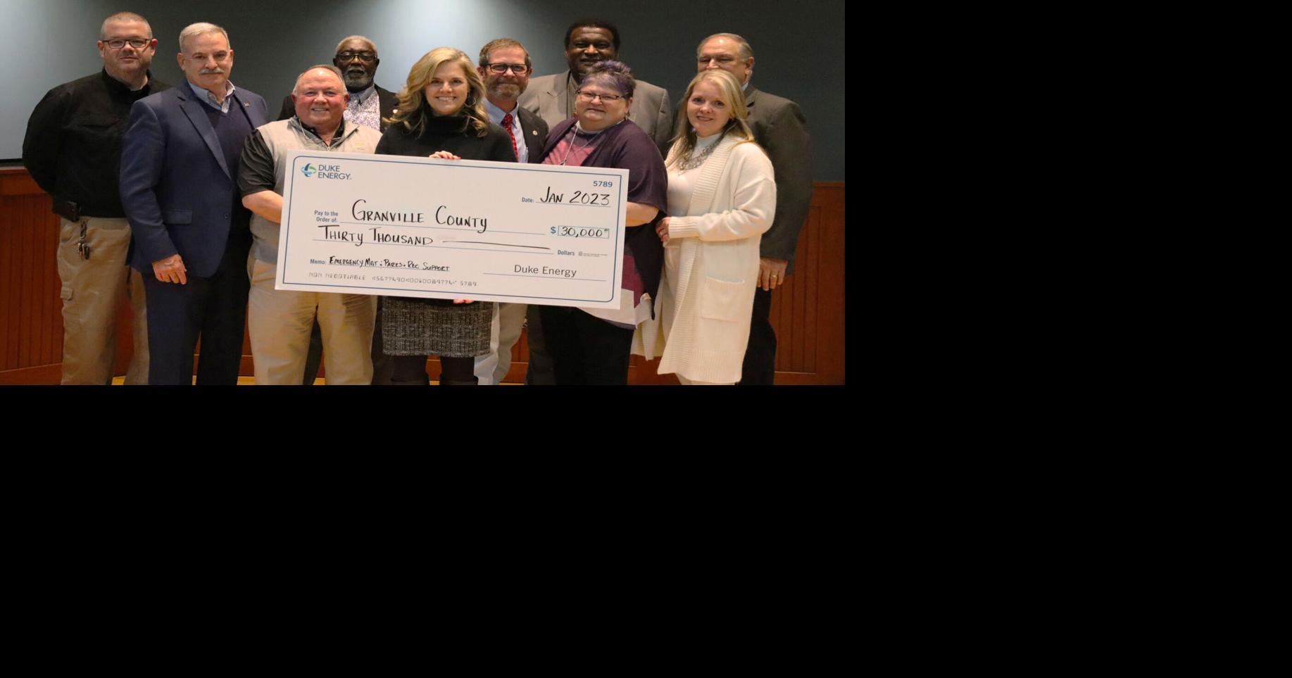 Granville receives preparedness grant from Duke Energy Foundation ...