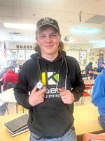 Life-saving lessons in action: LS-H EMR student Keegan Straub responds to scene of accident