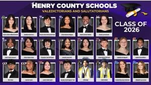Henry County Schools recognizes valedictorians, salutatorians in Class of 2026