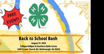 4-H Back to School Bash is Aug. 31 - Vimarsana News
