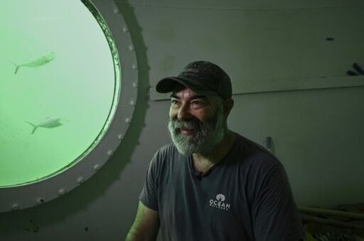 German engineer Rudiger Koch is attempting to live underwater for 120 days, in a submerged home off the coast of Panama