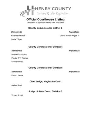 Henry County candidates qualify for local elections