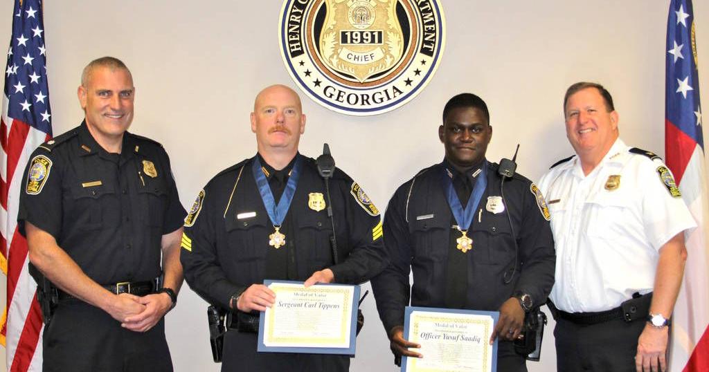 Two officers receive Medal of Valor after rescuing suicidal woman ...