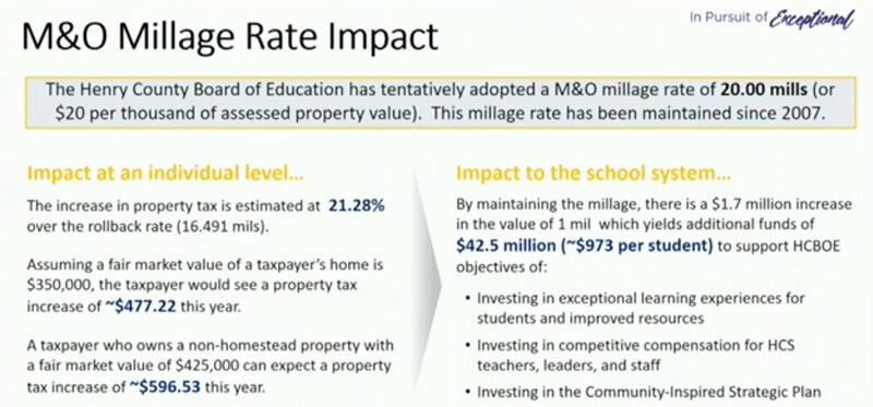 Henry County Board of Education set to vote on tax increase