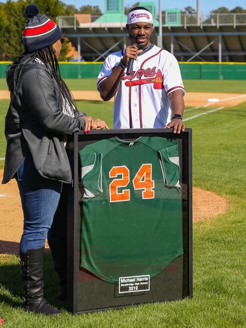 Stockbridge High retired Michael Harris' number Saturday afternoon (1).jpg