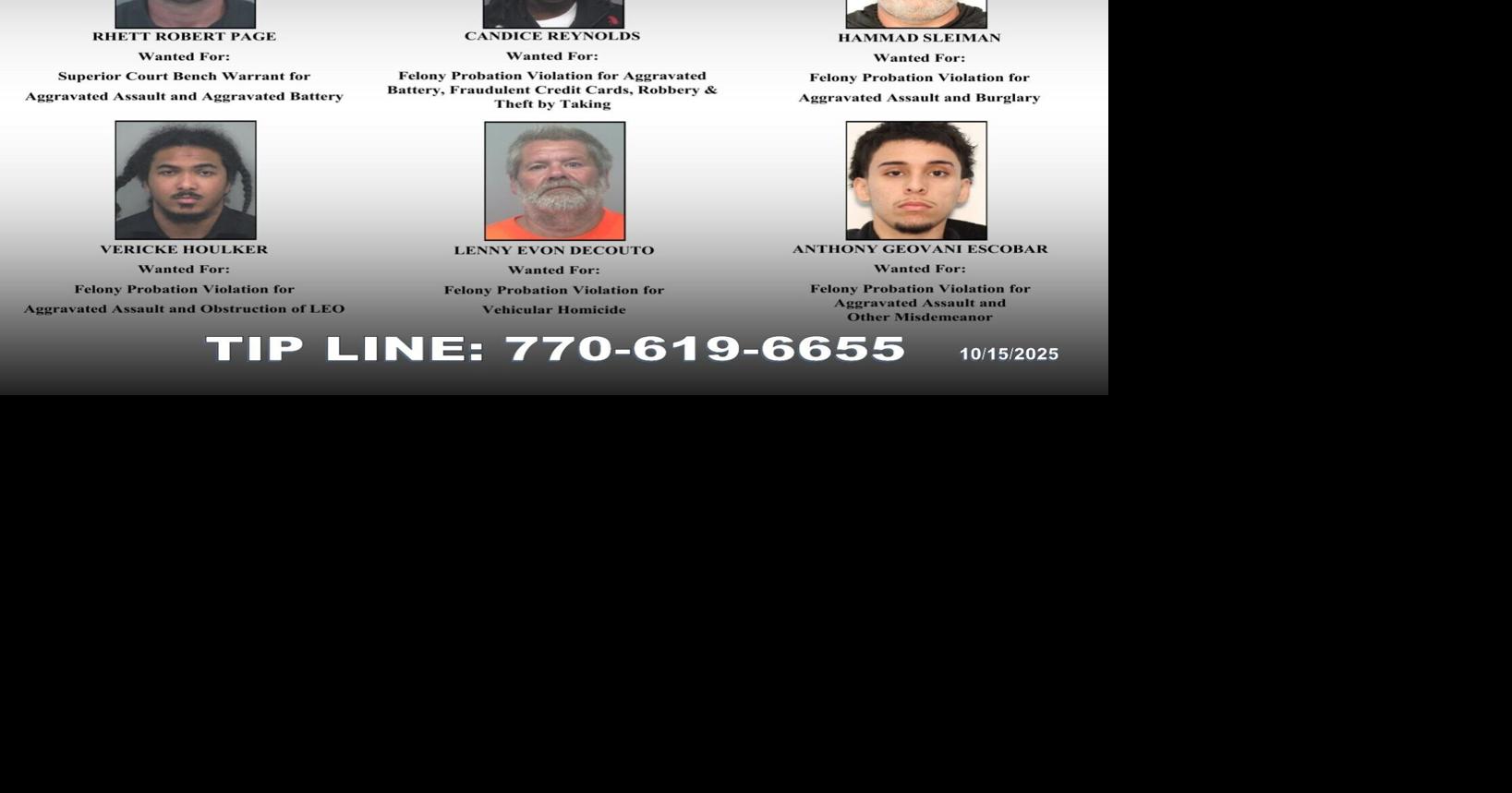 WANTED IN GWINNETT: Week of Oct. 13