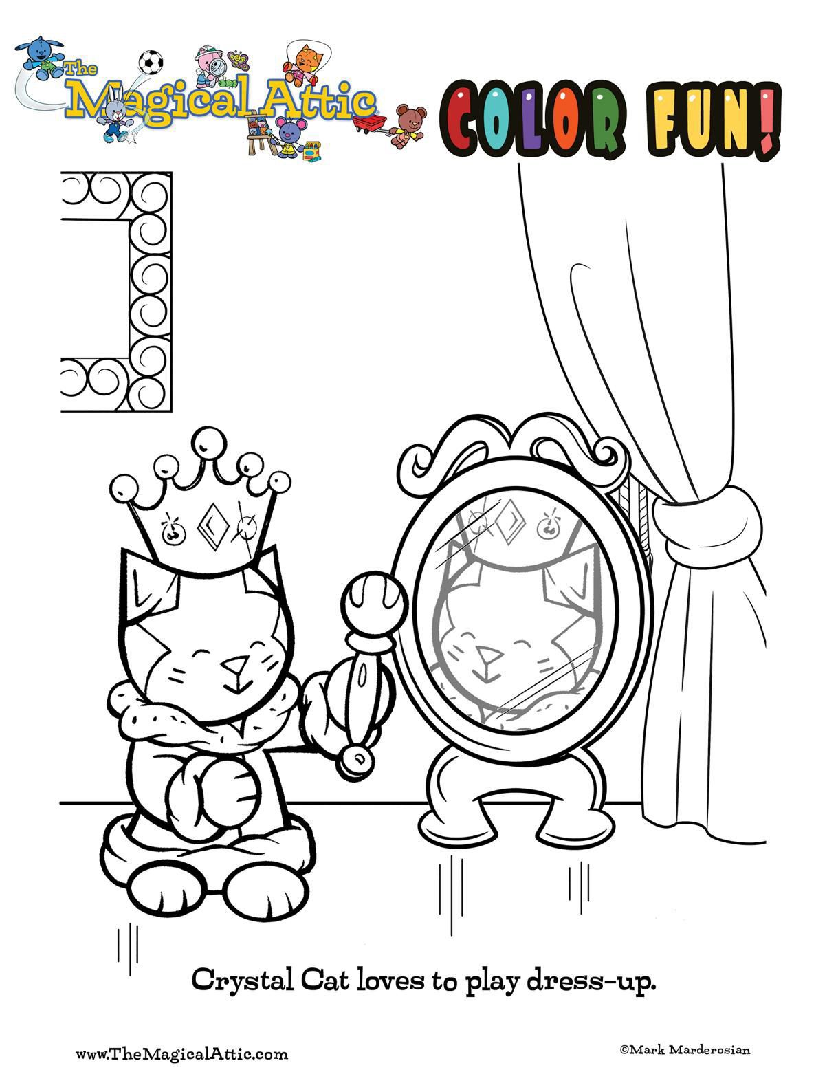 Coloring fun with Crystal Cat