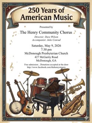 Henry Community Chorus to celebrate American music
