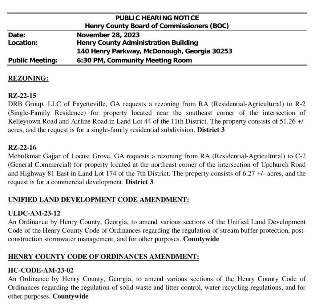 Important Public Notice | | henryherald.com