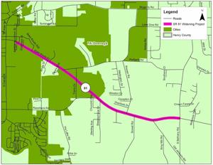McDonough public works relocating utilities for highway 81 widening project