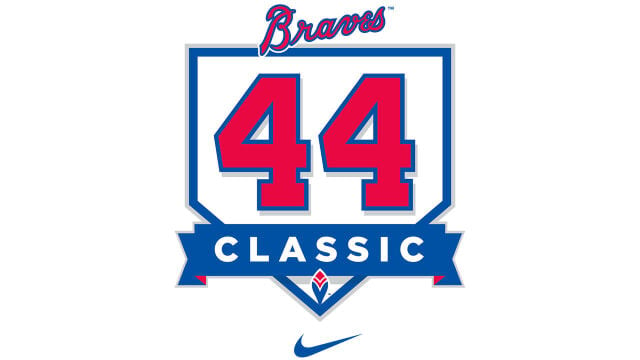 Atlanta Braves Hank Aaron 44 Mlb Baseball Team Logo For Braves