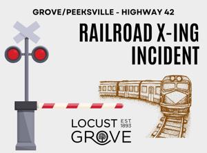 Train hits pedestrian in Locust Grove