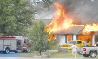 Lightning sparks blaze at local home