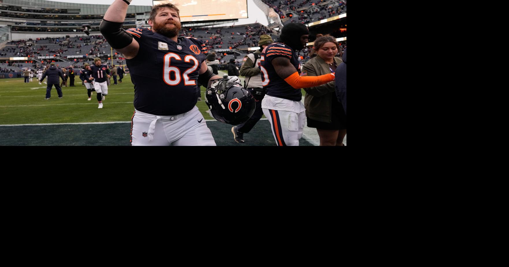 Joe Thuney of the Bears is voted as the top interior offensive lineman ...