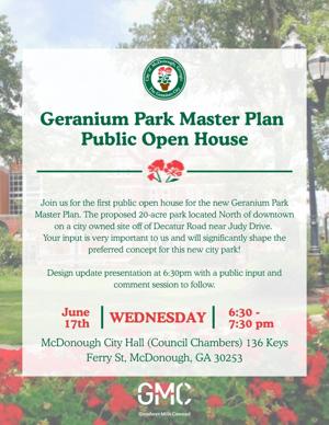 Public input desired at Geranium Park Master Plan open house