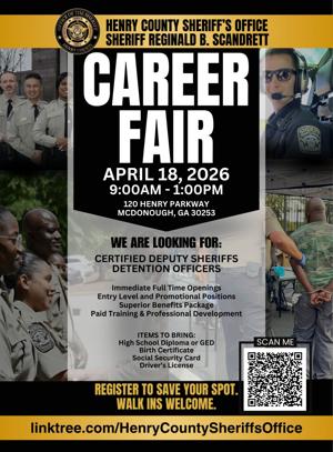 Henry County Sheriff’s Office hosting Career Fair
