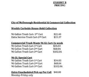 McDonough Sanitation Fees to Rise 3% After Annual Rate Increases