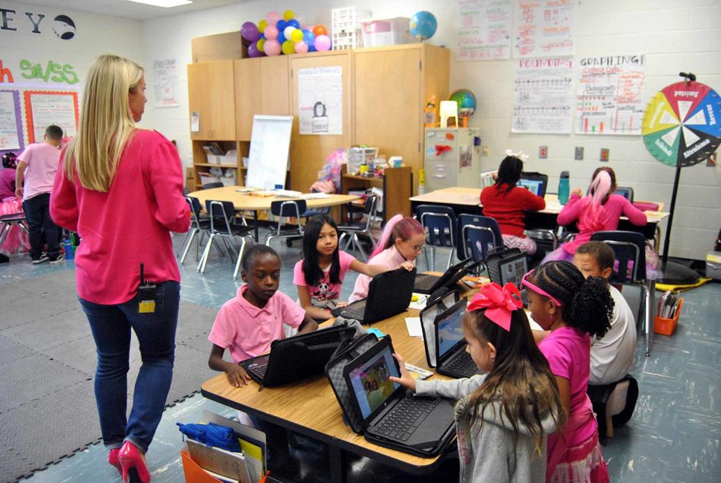 PHOTOS Pink Out Day at Timber Ridge Elementary School in Henry County