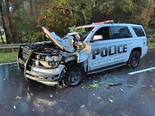 CCPD Officer Suffers Minor Injuries As Tree Falls On Vehicle