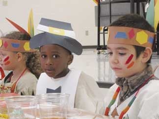 Kindergartners celebrate, learn meaning of Thanksgiving