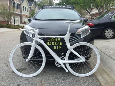 Ghost Bike Placement Saturday In Memory Of Well Known Bicyclist