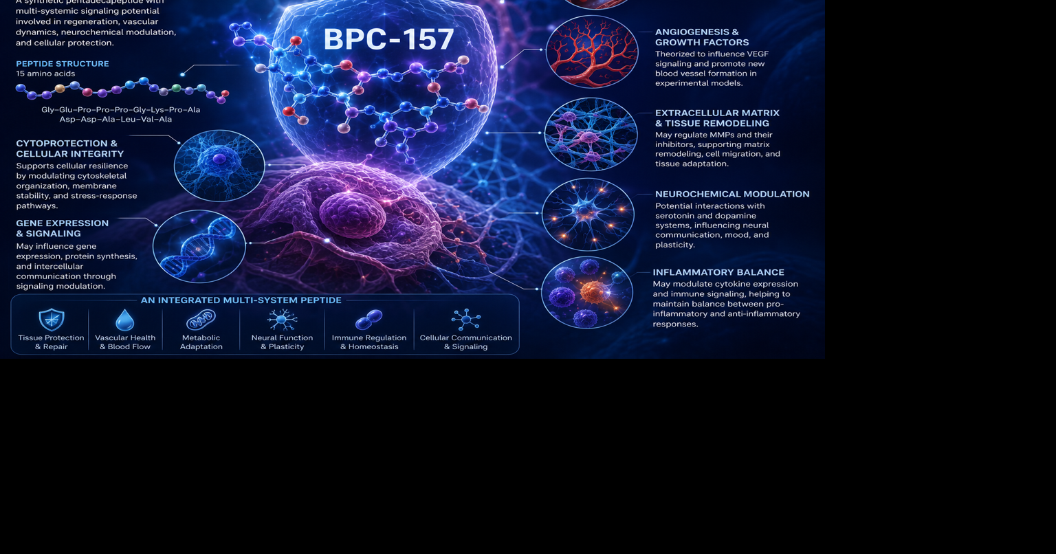 BPC-157: A Peptide at the Crossroads of Regeneration, Signaling, and Experimental Biology
