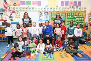 Six-time Olympic medalist visits Mt. Carmel Elementary