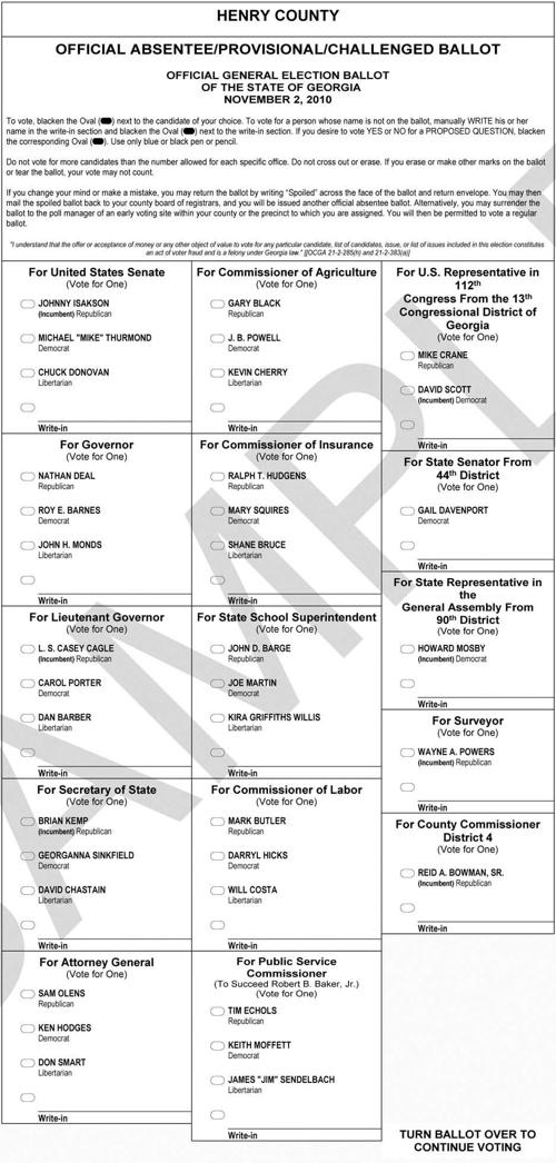 Henry County Sample Ballot News Henryherald Com