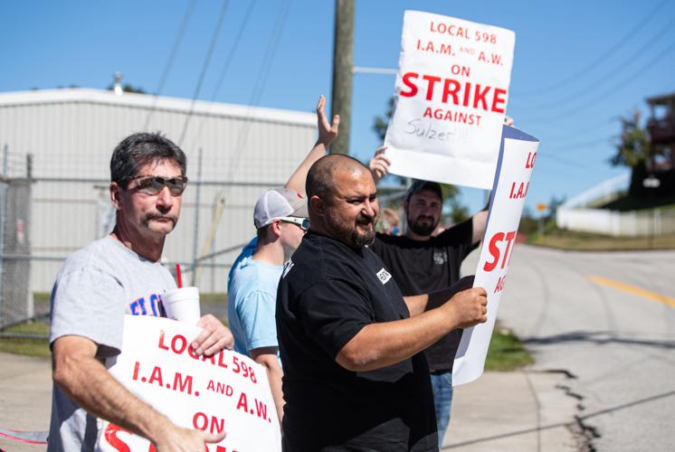 Union workers strike at Sulzer Pumps in Barboursville, Special Metals