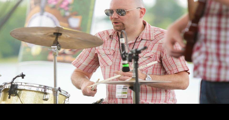 Local music teacher behind the kit for multiple bands Features