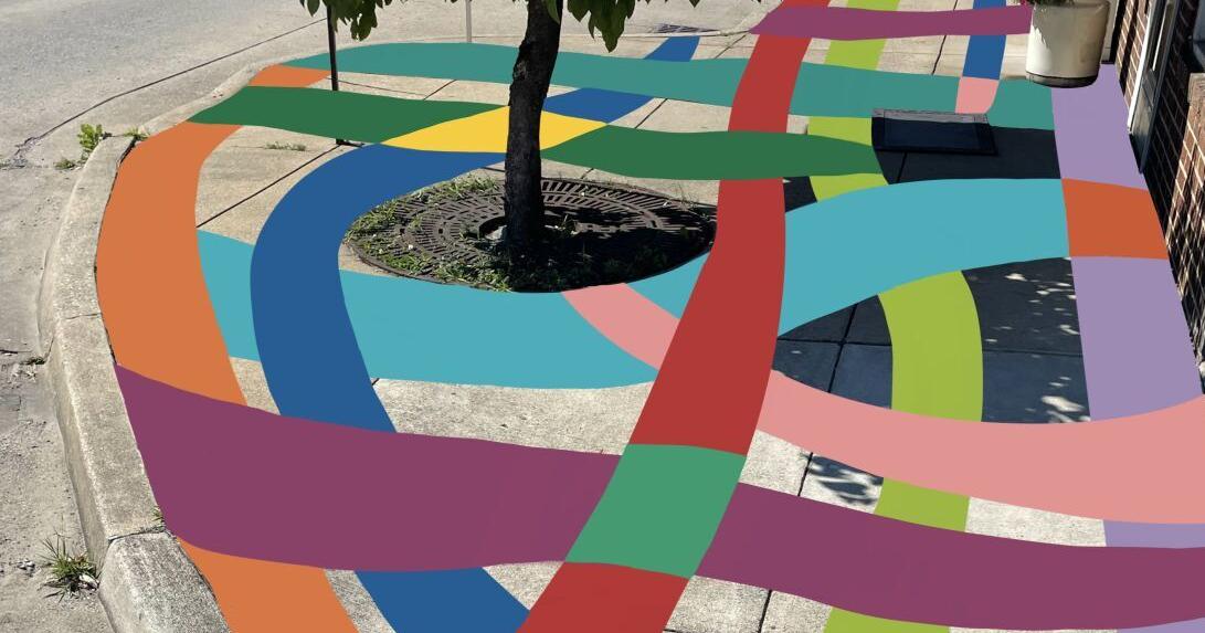 West End asphalt art project inspired by fabric of neighborhood | News ...