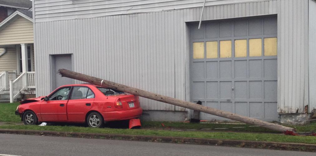 Driver flees after crashing car, snapping utility pole | News | herald ...
