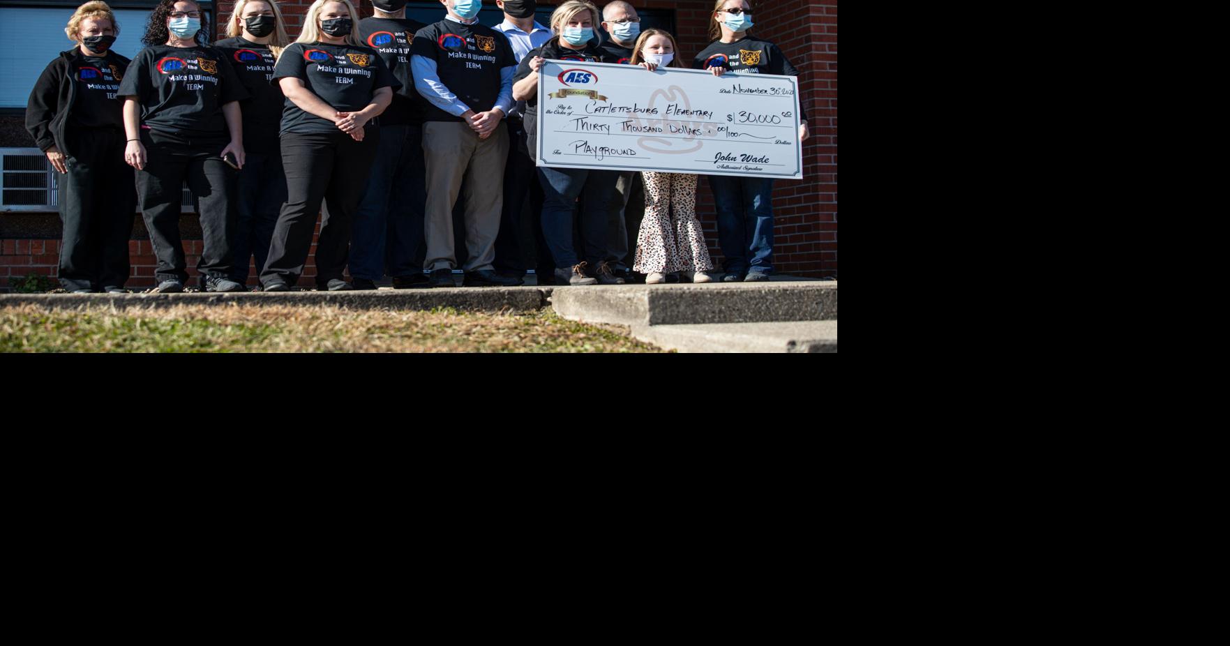 Photos AES Foundation donates to Catlettsburg Elementary playground project Multimedia