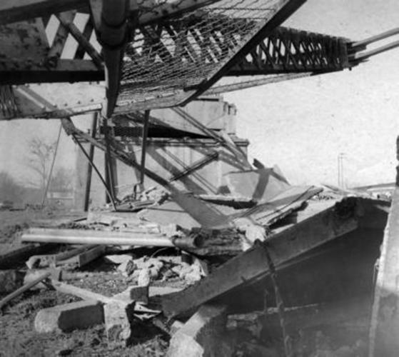 Wreckage after the collapse December 15, 1967.
