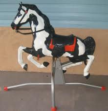 1960's rocking horse on springs