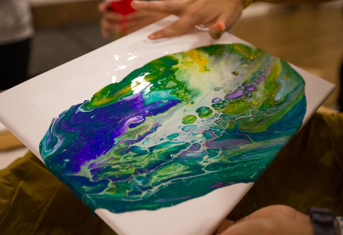 Diy Series Teaches Participants Dirty Pour Painting Technique News Herald Dispatch Com