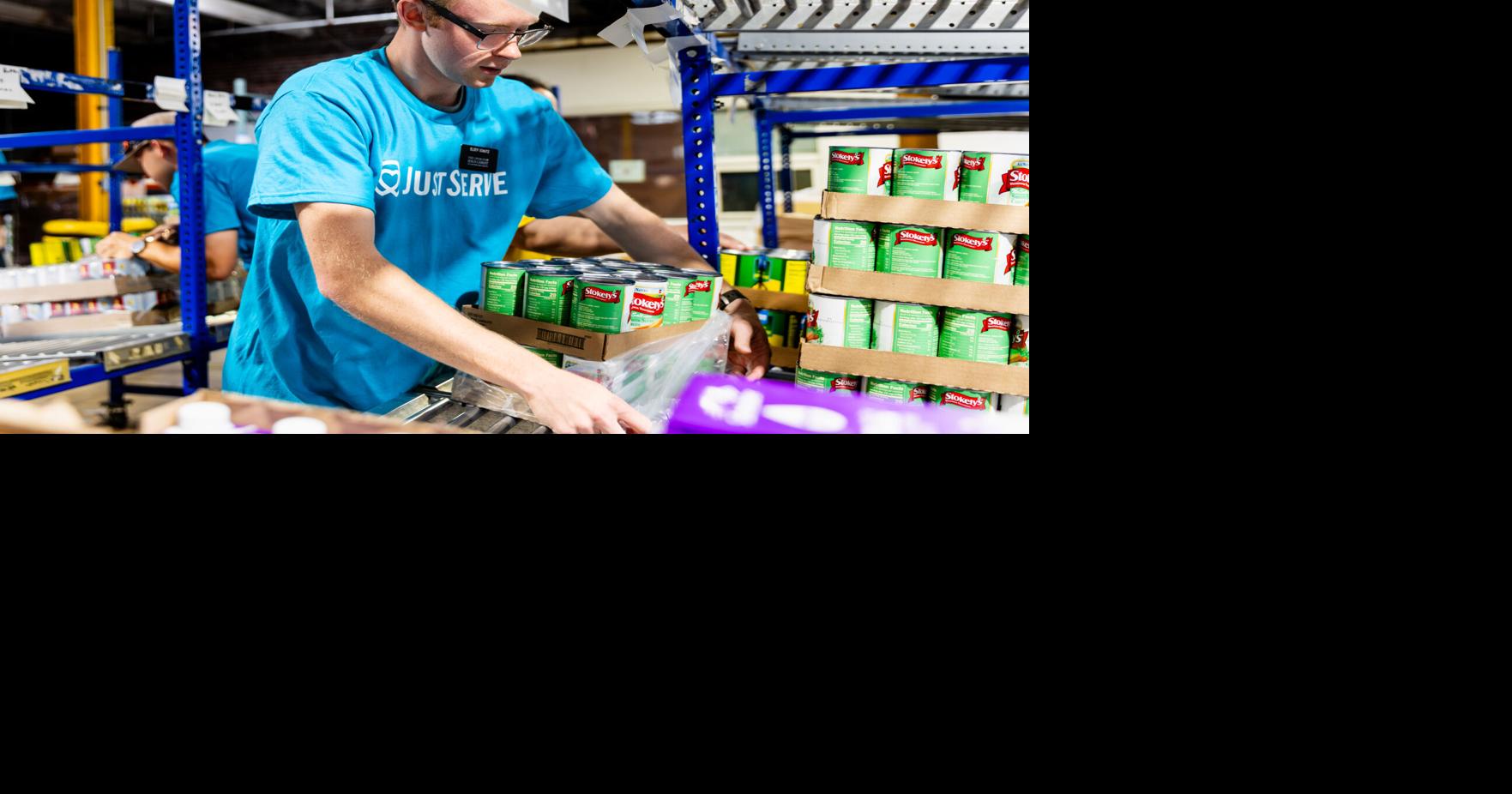 Church of Jesus Christ of Latter-day Saints donates food, volunteers at Facing Hunger Foodbank