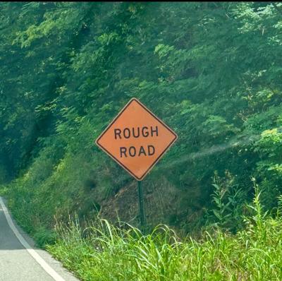Stephanie Hill rough road sign