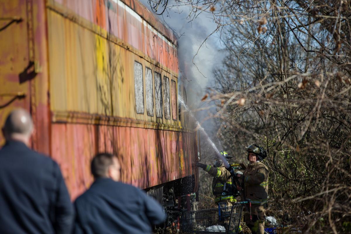 Photos Train car fire in Huntington Multimedia