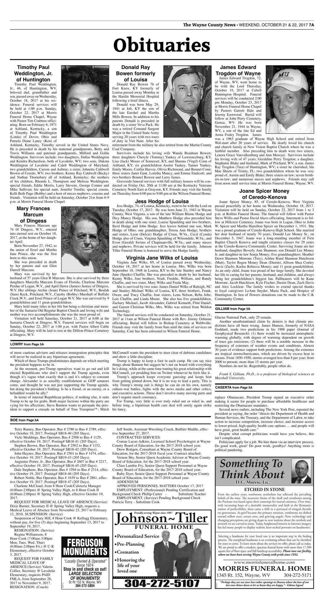 may 2017 obituaries valley news dispatch