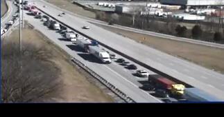 Truck carrying hay catches fire on I-64 - Vimarsana News