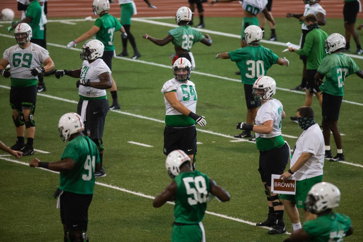 Photos Marshall University football team conducts indoors practice