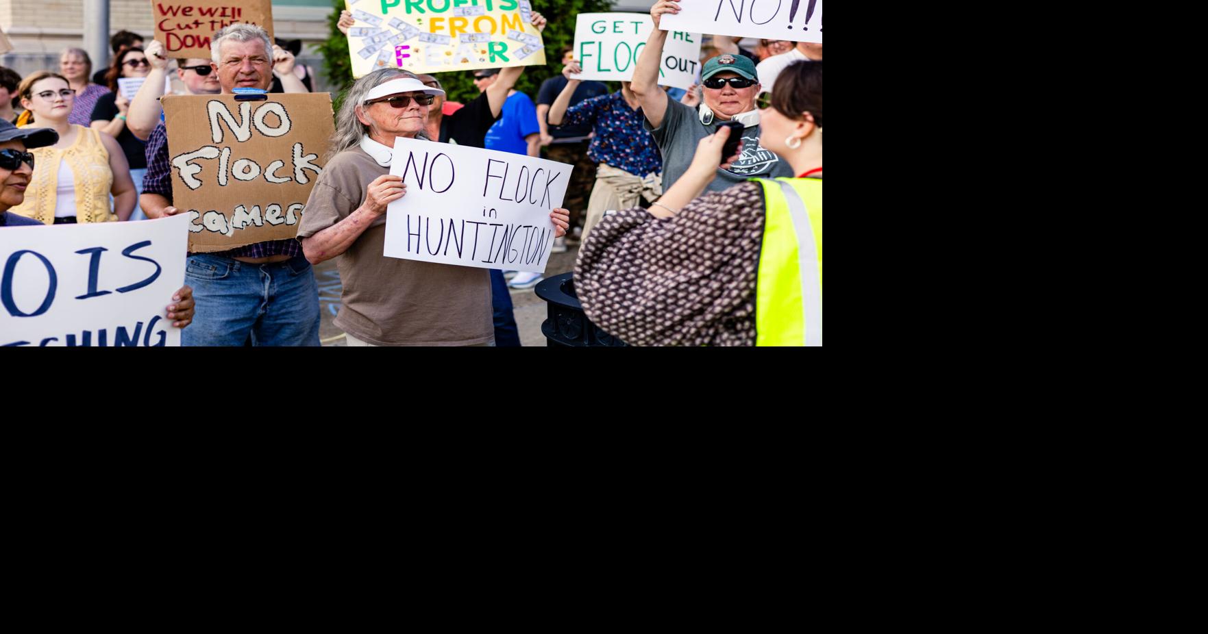 Photos: Flock Safety Protest at Huntington City Hall