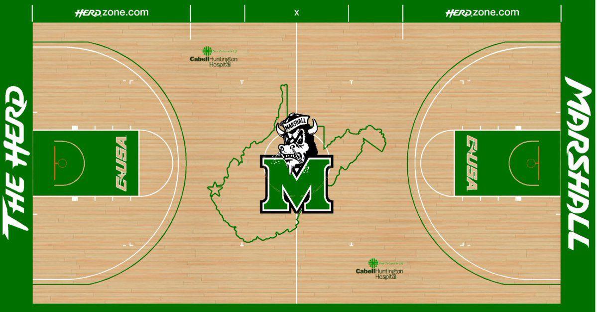 New Floor Design At The Cam Merges Classic And Current Herd Logos Marshall Sports Herald Dispatch Com