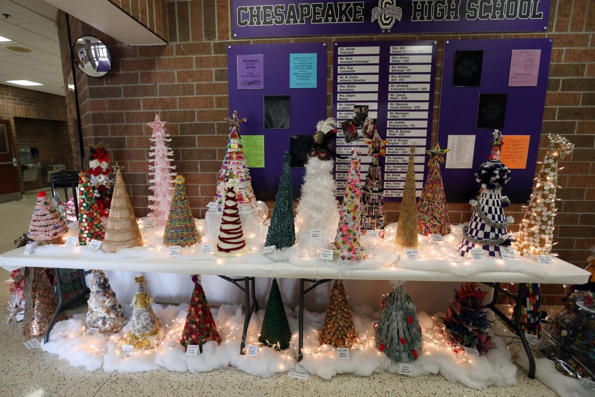 Photos Chesapeake High School Art Student's Christmas Tree Creations