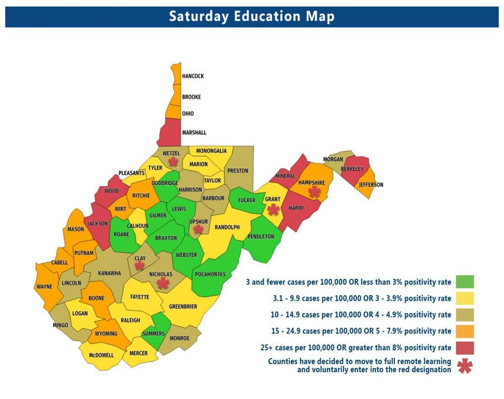 Cabell County goes orange on new school map Coronavirus herald