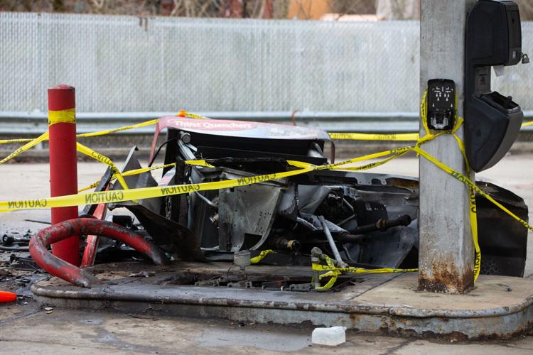 Man dies after pickup truck crashes into gas pump at Speedway, causing ...