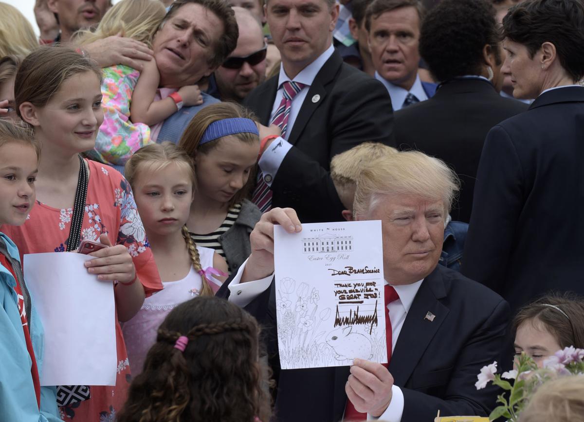 APTOPIX Trump Easter Egg Roll