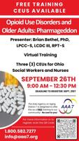 Free, virtual training for social workers, nurses to focus on substance use disorders in older adults