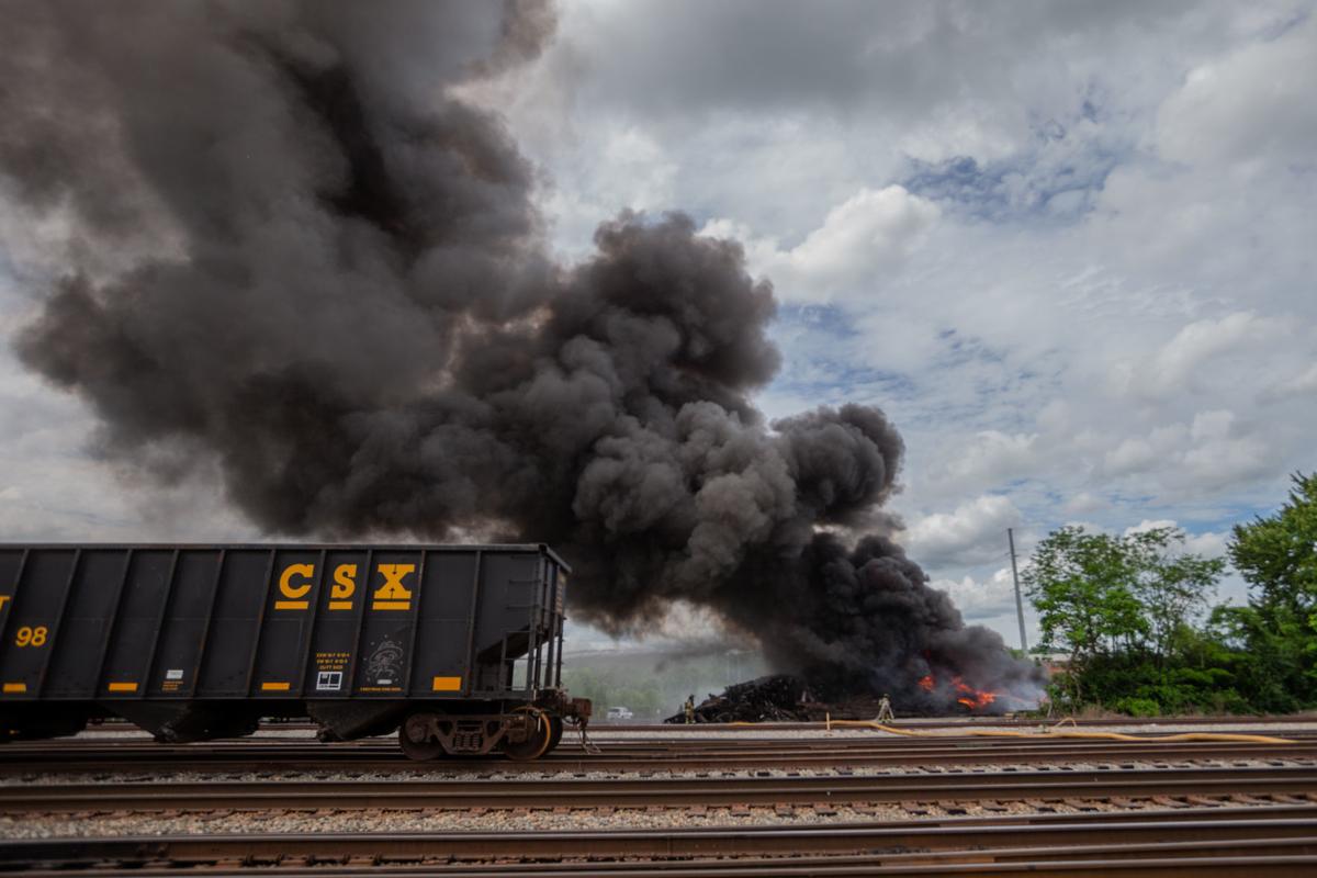 Photos Railroad ties catch fire at CSX in Huntington. Multimedia